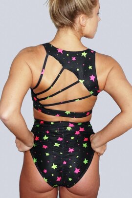 Juicee Peach Shorts Neon Stars L