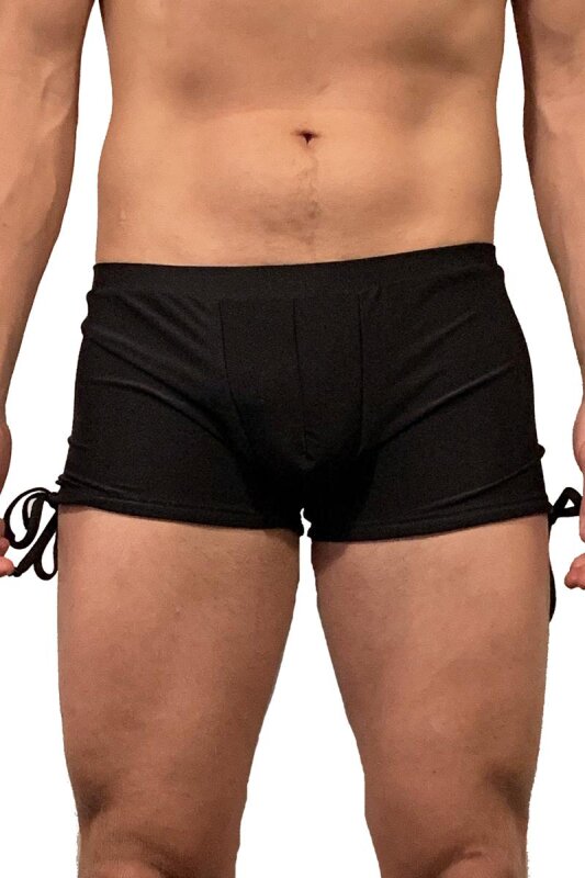 Juicee Peach Men Shorts Tie Side Black M