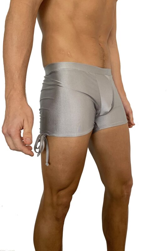 Juicee Peach Men Shorts Tie Side Silver Grey XL