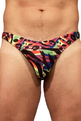 Juicee Peach Men G-String Rainbow XL