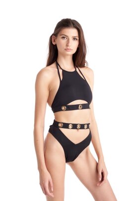 Hamade Activewear Halter Neck Top Eyelet