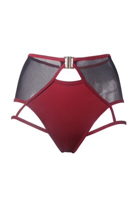 Hamade Activewear High Waist Garter Shorts Red