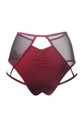 Hamade Activewear High Waist Garter Shorts Red