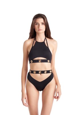 Hamade Activewear Halter Neck Top Eyelet XL