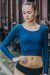Dragonfly Crop Top Pavi Lace Petrol L-XL