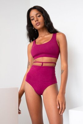Lunalae Shorts High Waist Kimmy Magenta