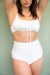 Lunalae Shorts High Waist Izzy White