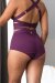 Lunalae Shorts High Waist Tara Mulberry M