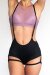 Lunalae Zena Garter Overalls Shorts Black S