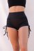 Lunalae Shorts High Waist Drawstring Black M
