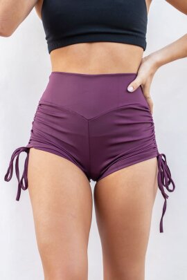 Lunalae Shorts High Waist Drawstring Mulberry S