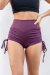 Lunalae Shorts High Waist Drawstring Mulberry S