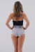 Juicee Peach Shorts Reversible Silver Grey XS