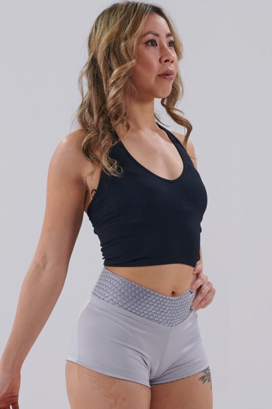 Juicee Peach Shorts Reversible Silver Grey S