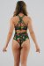 Juicee Peach Shorts High Waist Brazils Boho Feathers XS