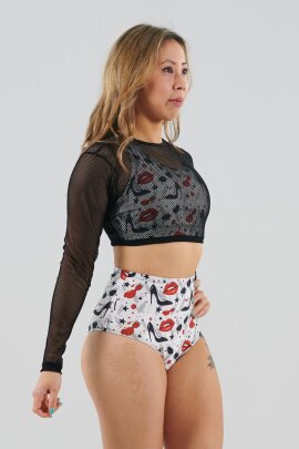 Juicee Peach Shorts High Waist Brazils Lipstick & Heels L