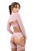 Naughty Thoughts Garter Belt See Through Pink S