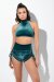 RAD Top Eve Velvet Forrest Green S
