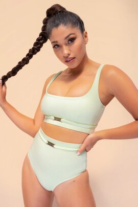 Lunalae Shorts High Waist Venus Light Green L
