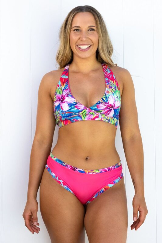 AMBR Designs Crop Halter Top Aloha S