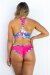 AMBR Designs Crop Halter Top Aloha S