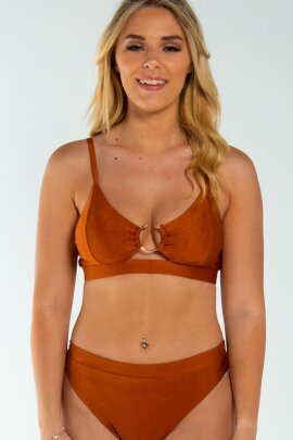 AMBR Designs Hook Crop Top Bronze L