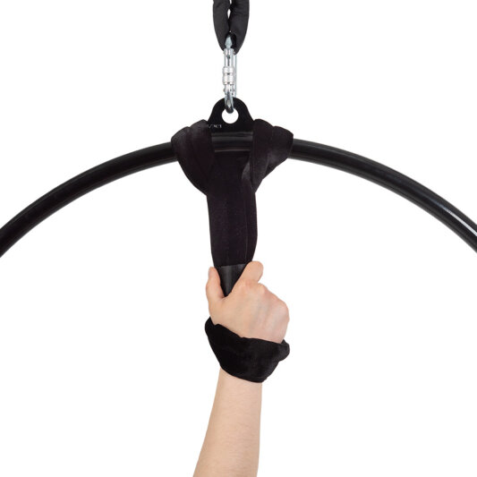 Bundle PoleSports Round Sling for hanging Aerial Hoops Black Velvet