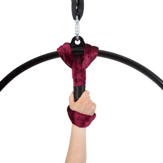 Bundle PoleSports Round Sling for hanging Aerial Hoops Red Velvet