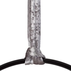 Bundle PoleSports Round Sling for hanging Aerial Hoops Silver velvet