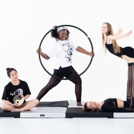 Pole Dance Matte Lupit Pole PREMIUM Multi Use Square 150 cm Black