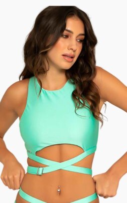 Paradise Chick Top Miami Wrap Lime