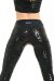 Paradise Chick Leggings Superhero Grippy V-String Leopard Black S