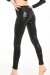 Paradise Chick Leggings Superhero Sticky V-String Zebra Black S