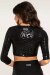 Paradise Chick Top Superhero Sticky Leopard Black L