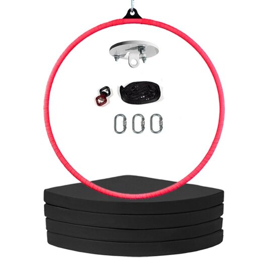 PoleSports Aerial Hoop Ø 26,9 mm Complete Set "Safety" with Tape Service