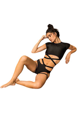 Paradise Chick Shorts Frankie Garter Black