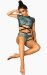 Paradise Chick Wrap Top Frankie Petrol XS