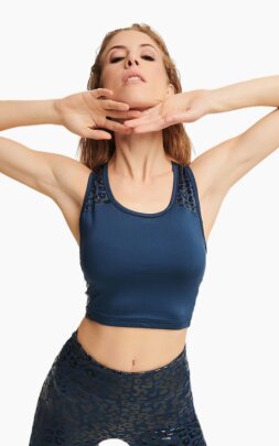 Paradise Chick Tank Top Superhero Sticky Denim Blue XS