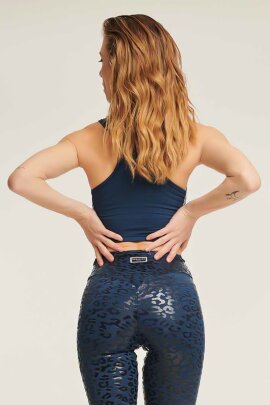 Paradise Chick Tank Top Superhero Sticky Denim Blue L