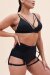 Lunalae Shorts High Waist Cora Black L