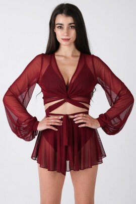 REV ACTIV Shorts with Skirt With Pleasure Wine XL