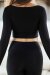 Dragonfly Crop Top Pavi Schwarz M