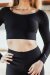 Dragonfly Crop Top Pavi Schwarz L-XL