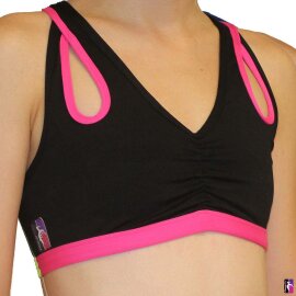 PoleFit Top Whisker XS Black / Hot Pink