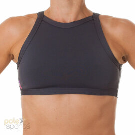 PoleFit Top High Neck Crop XS Grey