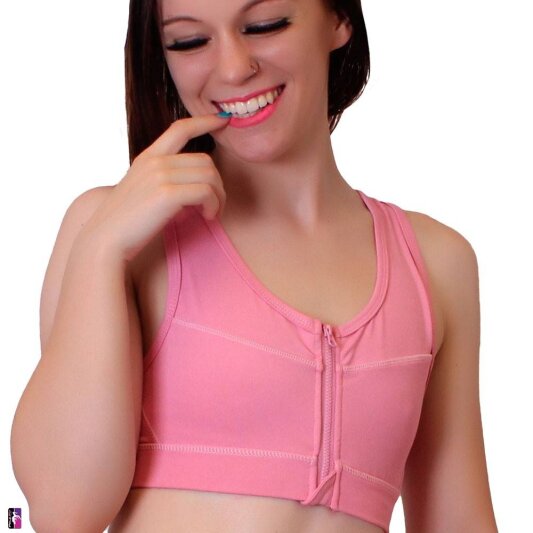 PoleFit Azalea Zipper Top Dusty Rose M