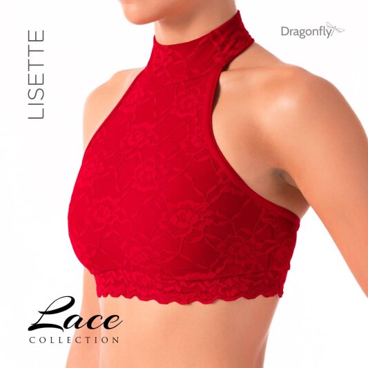 Dragonfly Top Lisette Lace Red S