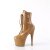 Pleaser ADORE-1020 Plateau Ankle Boots Patent Toffee