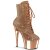 Pleaser ADORE-1020CHRS Plateau Ankle Boots Rhinestones Chrome Gold