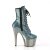Pleaser ADORE-1020CHRS Plateau Ankle Boots Rhinestones Chrome Turquoise